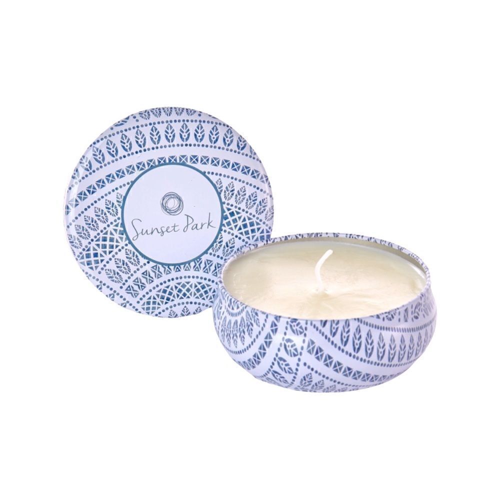 Sunset Park Metro Weave Lavender Candle in Decorative Tin New